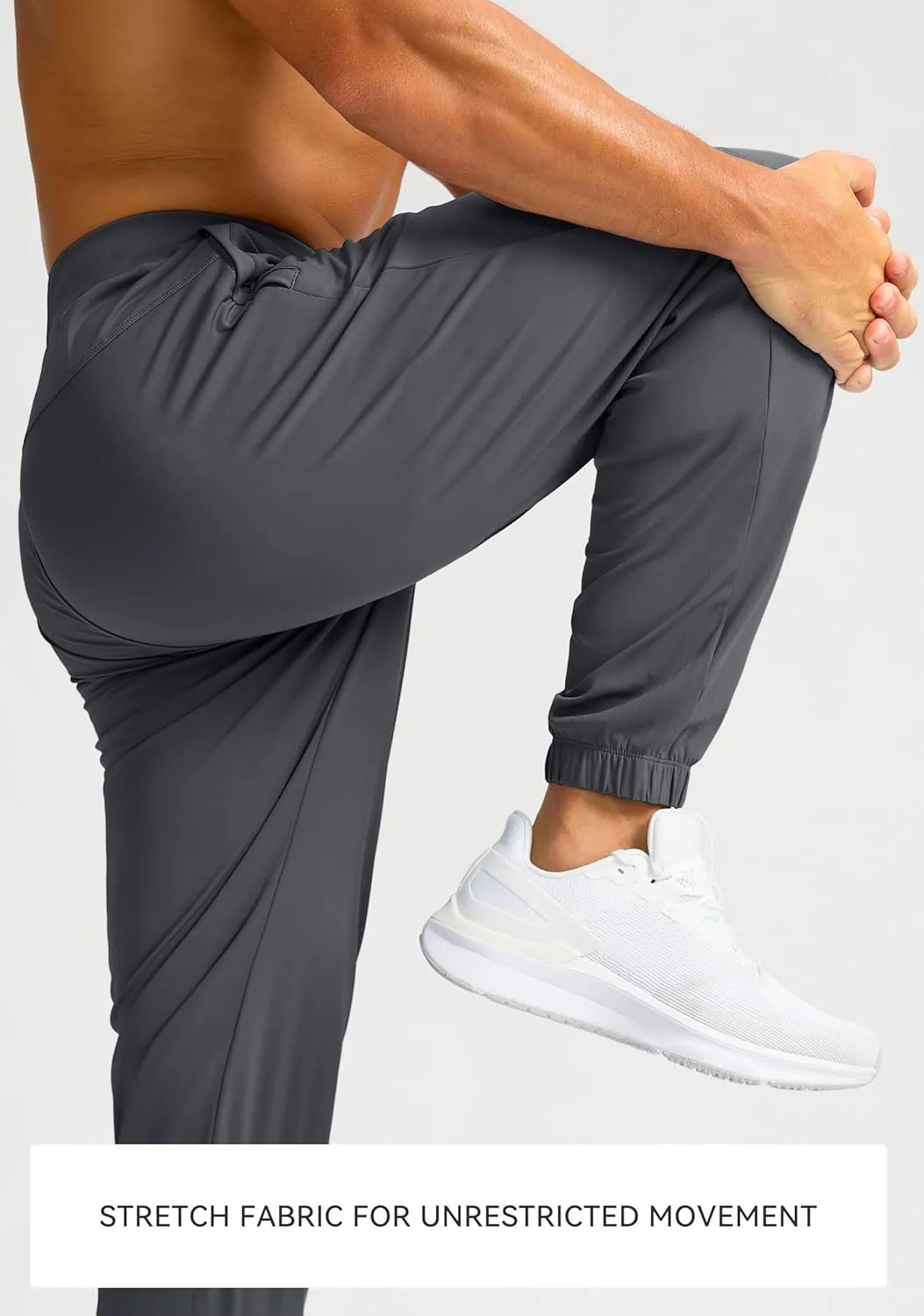Soothfeel Men's Joggers with Zipper Pockets Golf Joggers Lightweight Sweatpants Athletic Workout Pants for Men Track