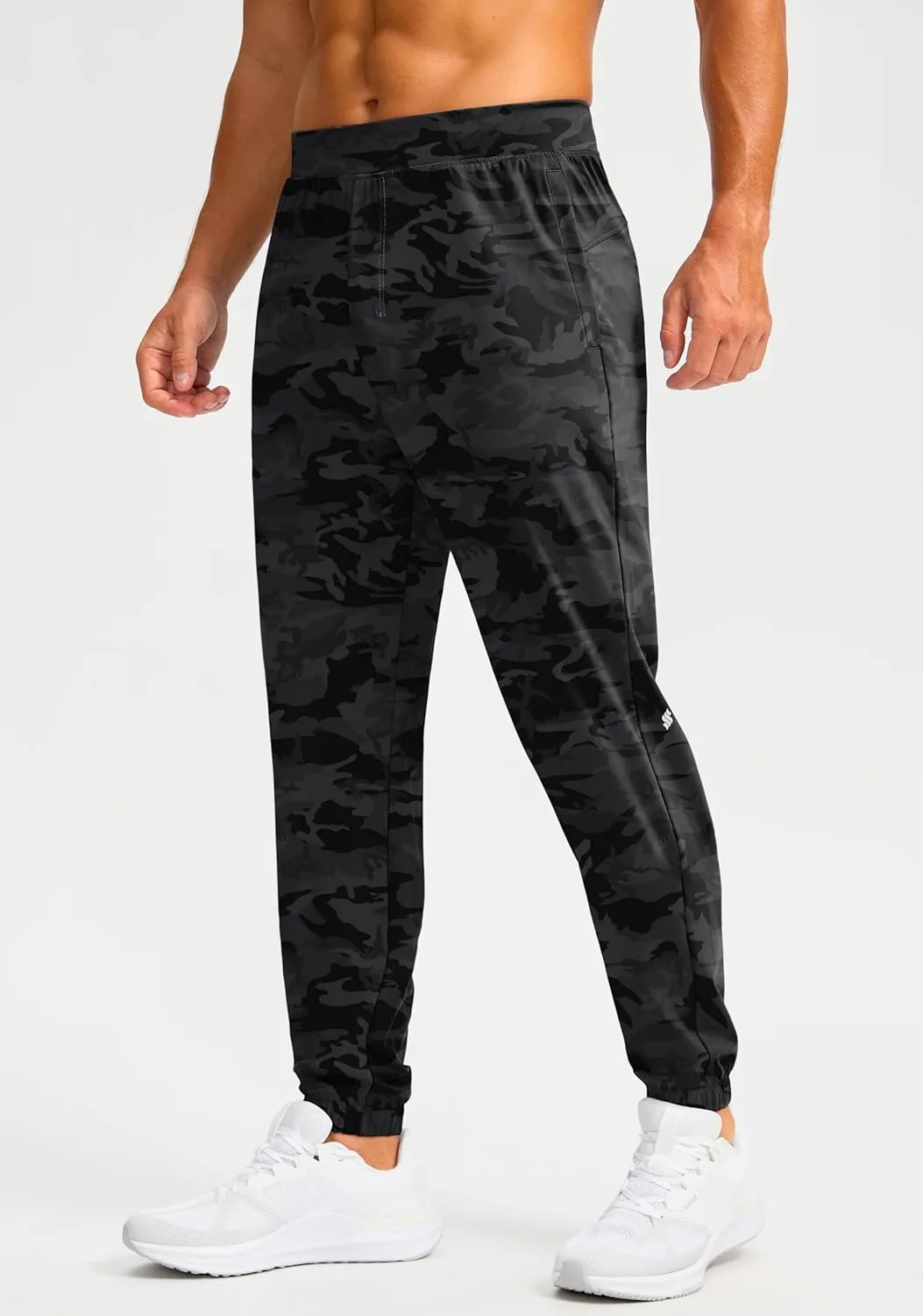 Soothfeel Men's Joggers with Zipper Pockets Golf Joggers Lightweight Sweatpants Athletic Workout Pants for Men Track