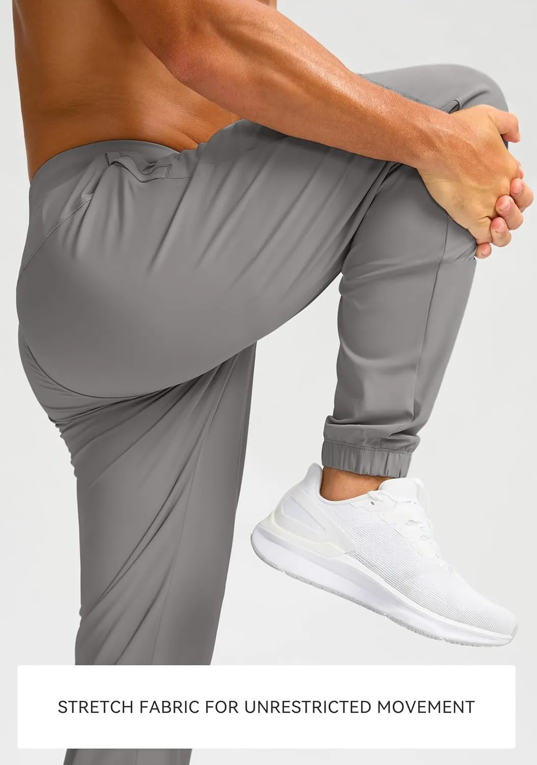 Soothfeel Men's Joggers with Zipper Pockets Golf Joggers Lightweight Sweatpants Athletic Workout Pants for Men Track