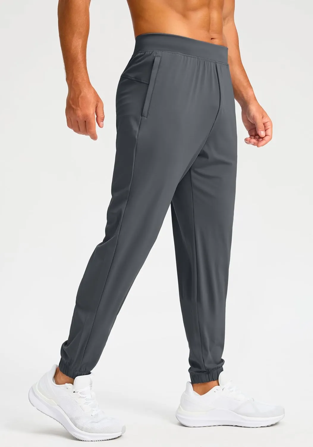 Soothfeel Men's Joggers with Zipper Pockets Golf Joggers Lightweight Sweatpants Athletic Workout Pants for Men Track