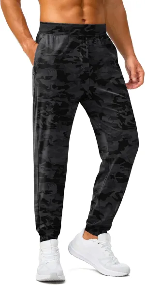 Soothfeel Men's Joggers with Zipper Pockets Golf Joggers Lightweight Sweatpants Athletic Workout Pants for Men Track