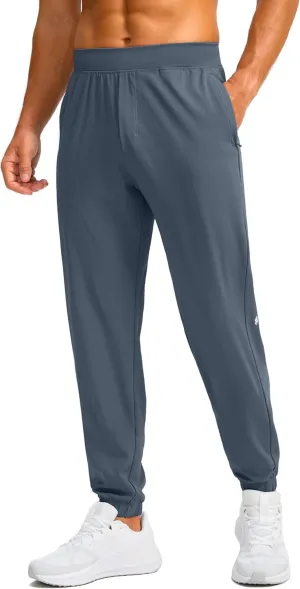 Soothfeel Men's Joggers with Zipper Pockets Golf Joggers Lightweight Sweatpants Athletic Workout Pants for Men Track