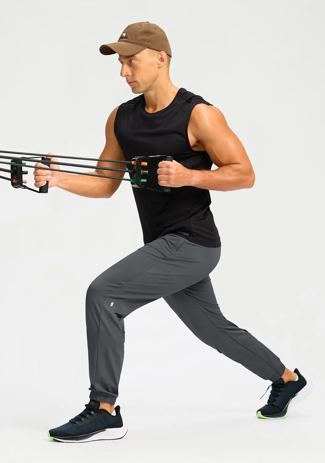 Soothfeel Men's Joggers with Zipper Pockets Golf Joggers Lightweight Sweatpants Athletic Workout Pants for Men Track