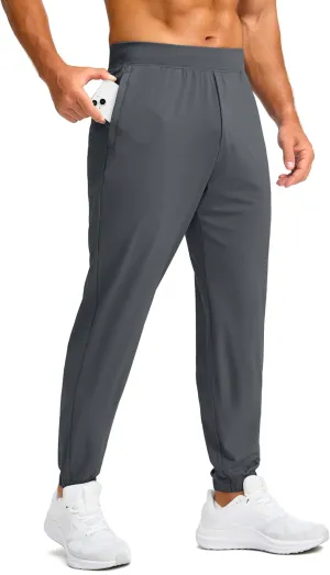 Soothfeel Men's Joggers with Zipper Pockets Golf Joggers Lightweight Sweatpants Athletic Workout Pants for Men Track