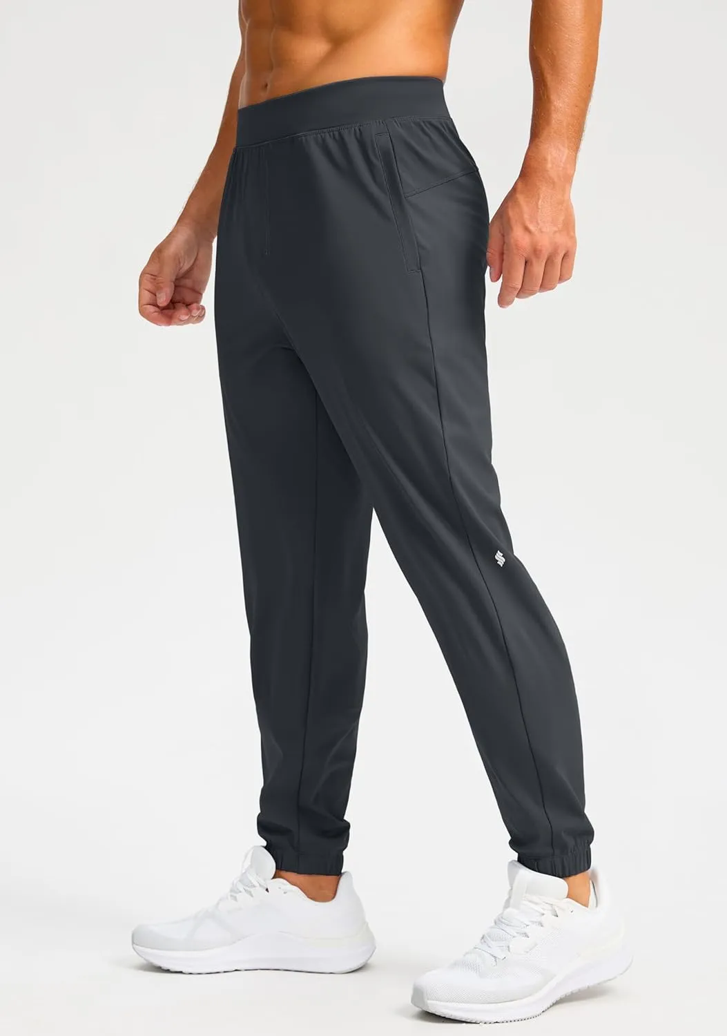 Soothfeel Men's Joggers with Zipper Pockets Golf Joggers Lightweight Sweatpants Athletic Workout Pants for Men Track