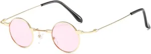 SPOAVGYZ-Vintage Men Sunglasses Women Retro Punk Style Small Round Metal Frame Colorful Lens Sun Glasses Fashion Eyewear