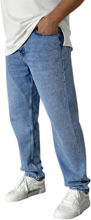 Straight Fit Jeans for Men, Casual Mens Loose Denim Pants Baggy Mens Jeans Boot Cut for Men Jeans