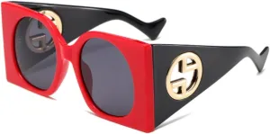 Super Big Sunglasses Women Vintage Oversized Cat Eye Sun Glasses Summer Outdoor Shades Hollow