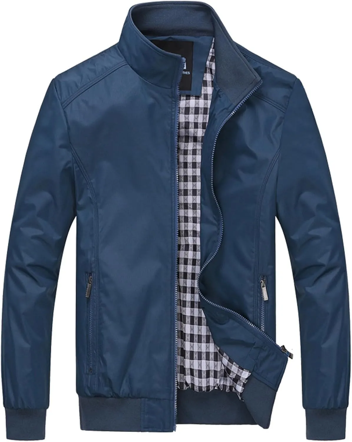 SUWBMHWE Men's Casual Shell Jacket Zip Up Windbreaker Outdoor Recreation Coat Bomber Jacket Coat Fall Winter Jackets for Men