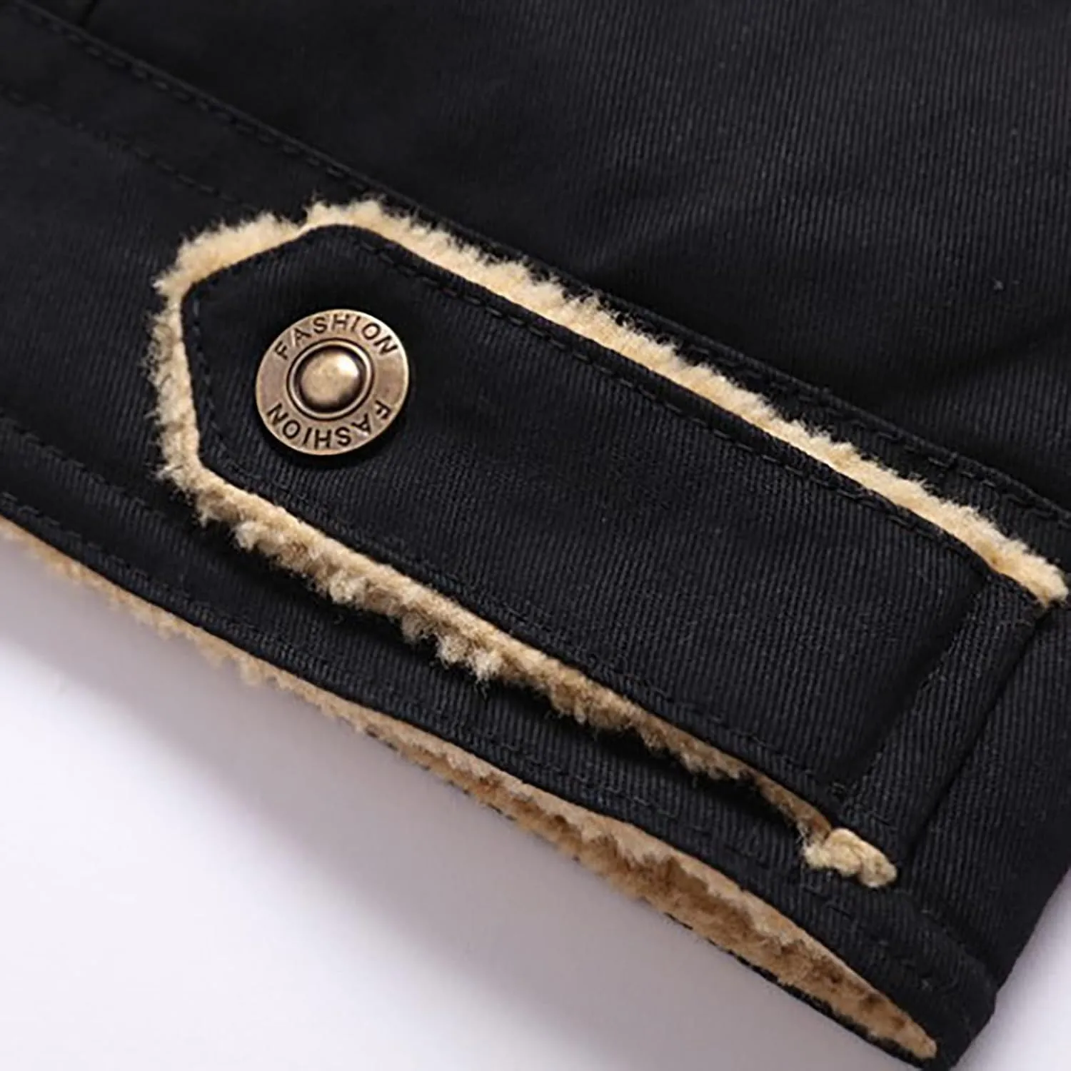 SUWBMHWE Polar Fleece Sherpa Lined Jacket for Men Warm Full Zip Up Thick Jacket Soft Outwear Winter Coat with Zipper Pocket