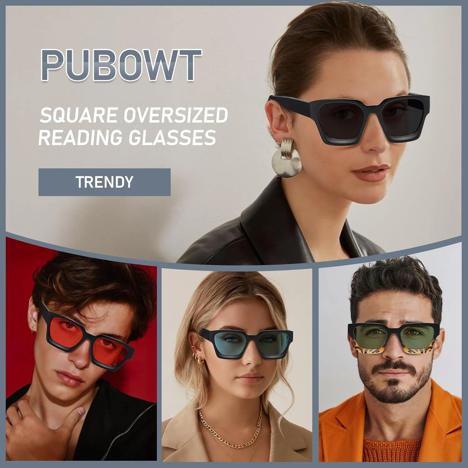 Thick Square Sunglasses for Men Women Retro Chunky Rectangle Sun Glasses UV Protection Designer Shades Style PT2008