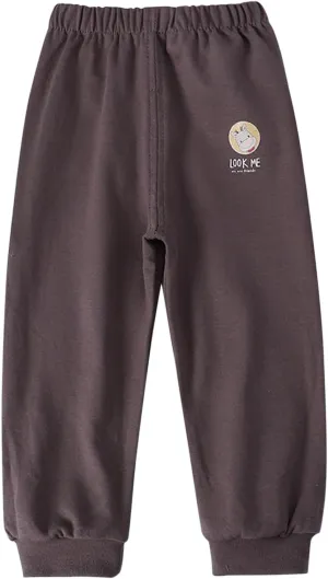 Toddler Baby Sweatpants Boy's Pull on Jogger Cotton Kids Cute Cartoon Elastic Waist Sports Pants Unisex Kids