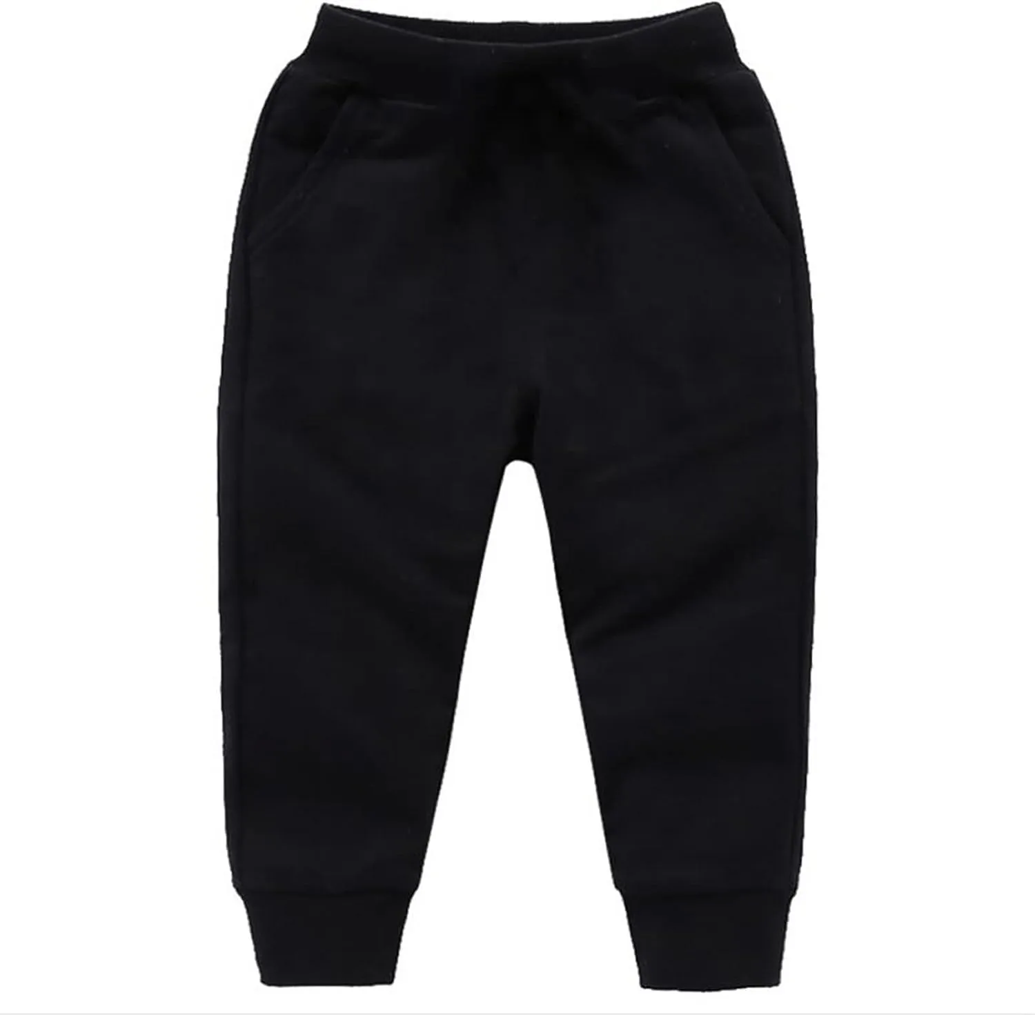 Toddler Baby Sweatpants Girls Boy's Cotton Pull On Jogger Pants Kids Solid Elastic Waist Slim Sport Pants