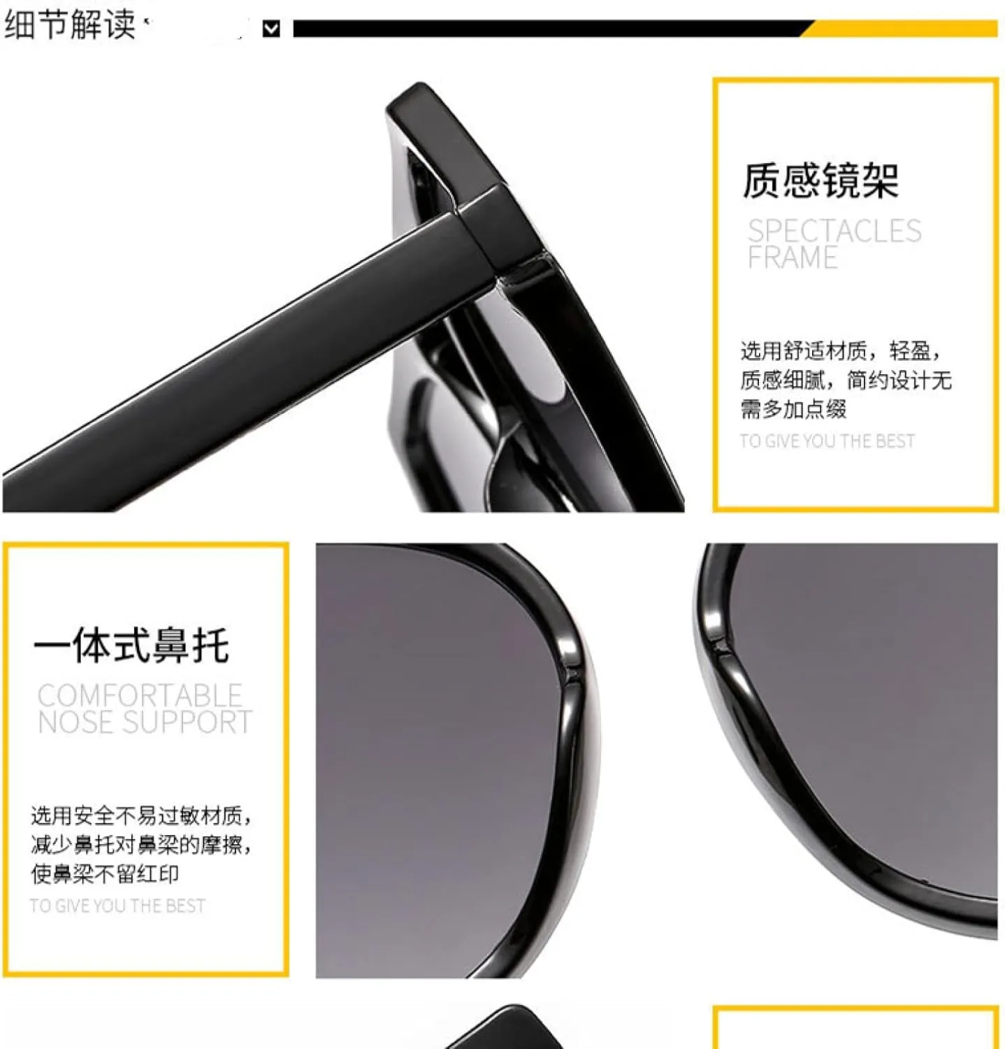 Trendy Oval Sunglasses Men Women Vintage Luxury Big Frame Eyewear Outdoors Driving Sunglasses Uv400