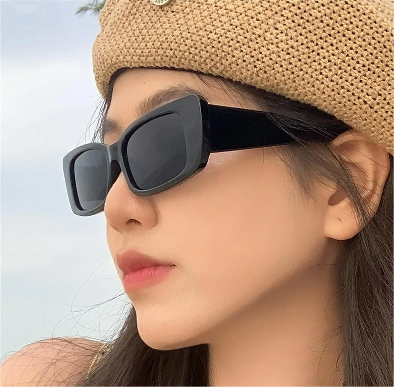 Trendy Square Frame Street Shooting Sunglasses For Men And Women Outdoor Driving Beach Vacation Party Sun Glasses