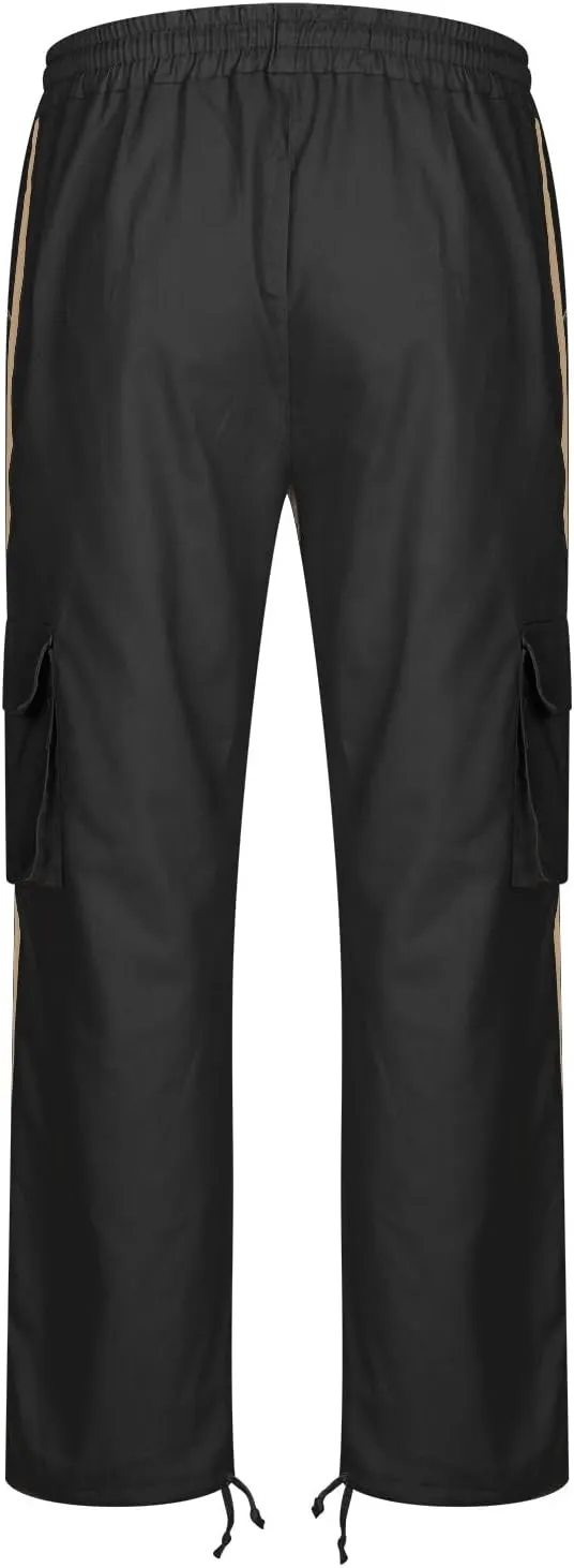 Uillui Cargo Pants for Men Tactical Hiking Pants Relax Fit Baggy Workout Track Pants Fall Multi-Pocket Straight Leg Trousers