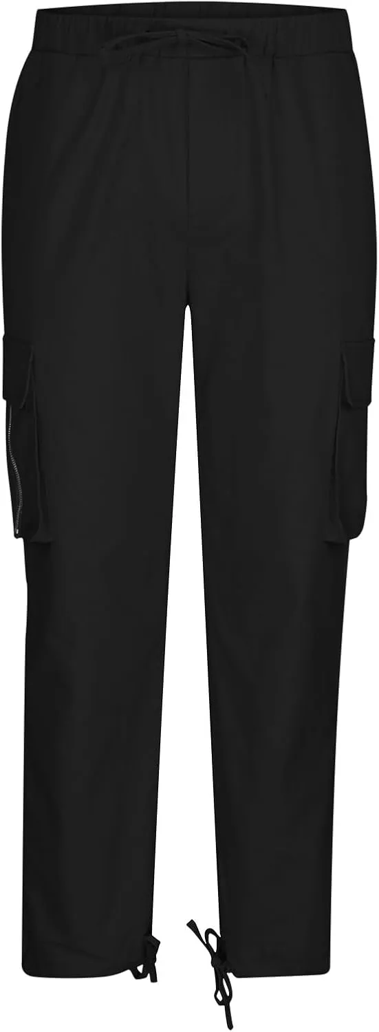 Uillui Cargo Pants for Men Tactical Hiking Pants Relax Fit Baggy Workout Track Pants Fall Multi-Pocket Straight Leg Trousers