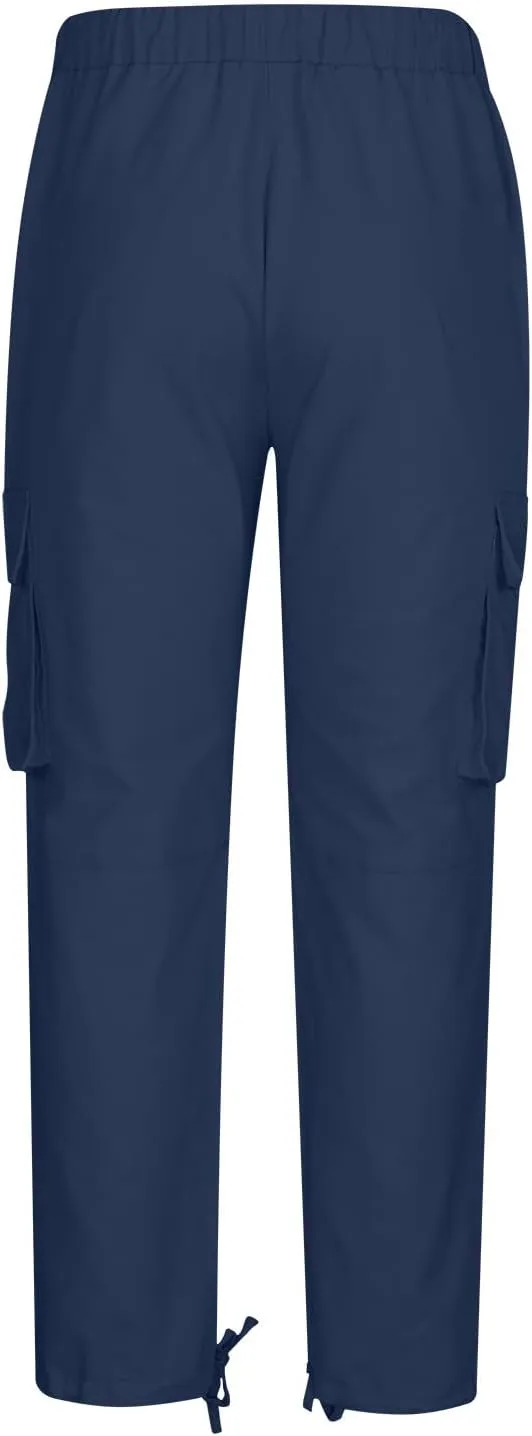 Uillui Cargo Pants for Men Tactical Hiking Pants Relax Fit Baggy Workout Track Pants Fall Multi-Pocket Straight Leg Trousers