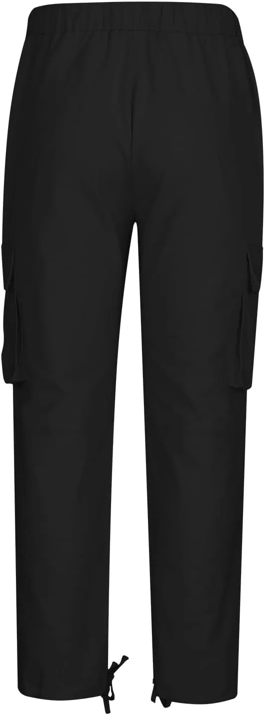 Uillui Cargo Pants for Men Tactical Hiking Pants Relax Fit Baggy Workout Track Pants Fall Multi-Pocket Straight Leg Trousers