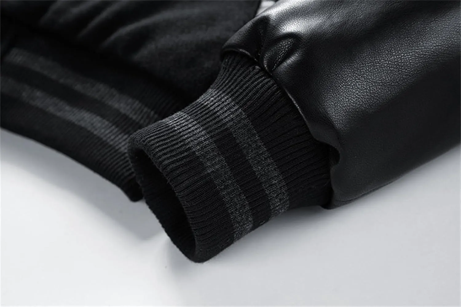 Varsity Jacket Men Leather Sleeve Slim Fit College Baseball Jackets Embroidered Letterman Bomber Coats Streetwear Fall