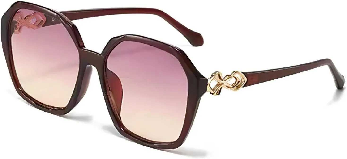 Vintage Black Sunglasses Woman Luxury Big Rectangle Sun Glasses Female Gradient Clear