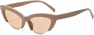 Vintage Cat Eye Half Frame Sunglasses Woman Retro Sun Glasses Female Fashion Mirror Outdoor Shades