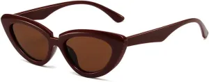 Vintage Cat Eye Sunglasses Women Fashion Olive Green Eyewear Men Trending Gradient Sun Glasses