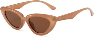 Vintage Cat Eye Sunglasses Women Fashion Olive Green Eyewear Men Trending Gradient Sun Glasses