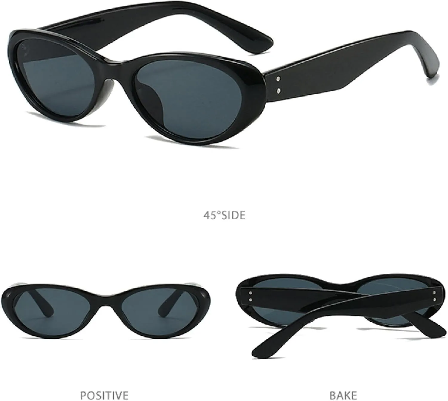 Vintage Cat Eye Women Sunglasses Fashion Rivets Men Red Yellow Shades Uv400 Trending Sun Glasses