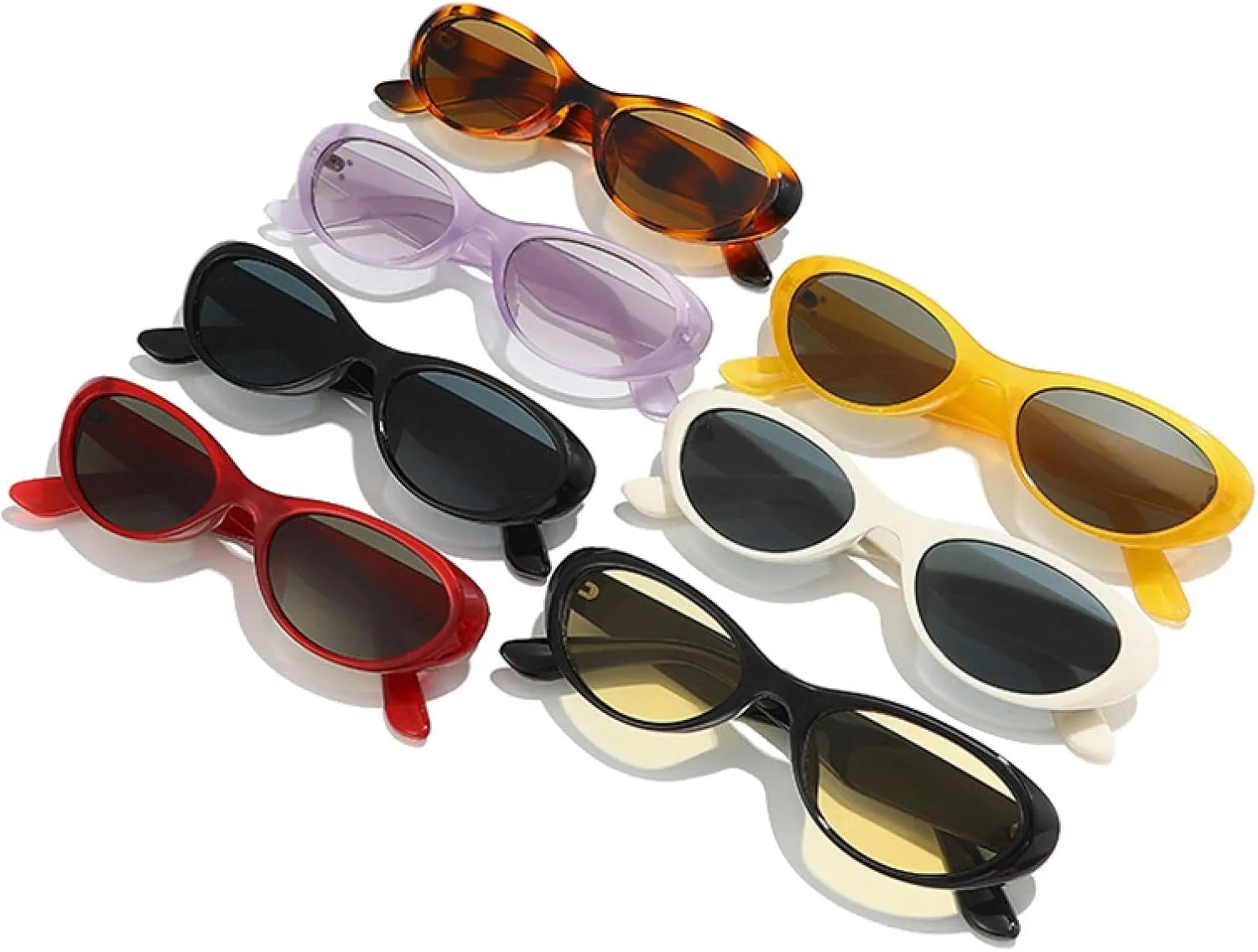 Vintage Cat Eye Women Sunglasses Fashion Rivets Men Red Yellow Shades Uv400 Trending Sun Glasses