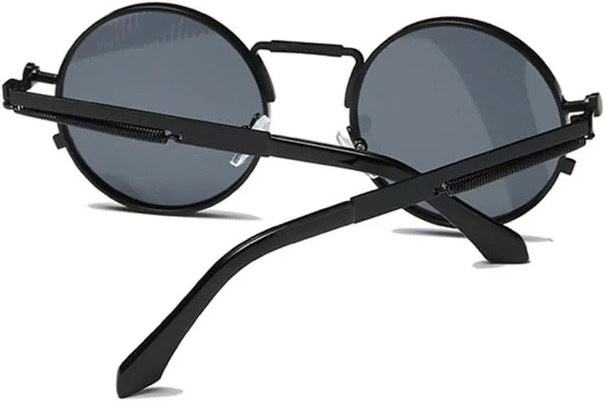 Vintage Men Sunglasses For Women Punk Style Metal Frame Round Sun Glasses Men Eyewear UV400