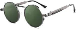 Vintage Punk Style Sunglasses Men Retro Round Metal Frame Women Sun Glasses Fashion Eyewear Gafas sol mujer UV400