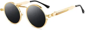 Vintage Punk Style Sunglasses Men Retro Round Metal Frame Women Sun Glasses Fashion Eyewear Gafas sol mujer UV400