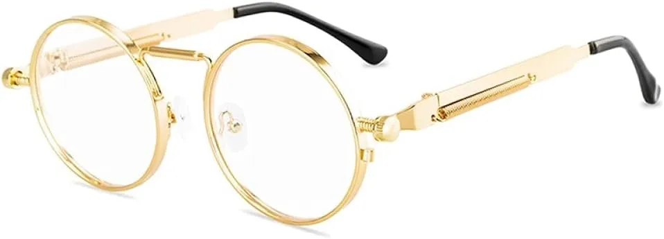 Vintage Punk Style Sunglasses Men Retro Round Metal Frame Women Sun Glasses Fashion Eyewear Gafas sol mujer UV400