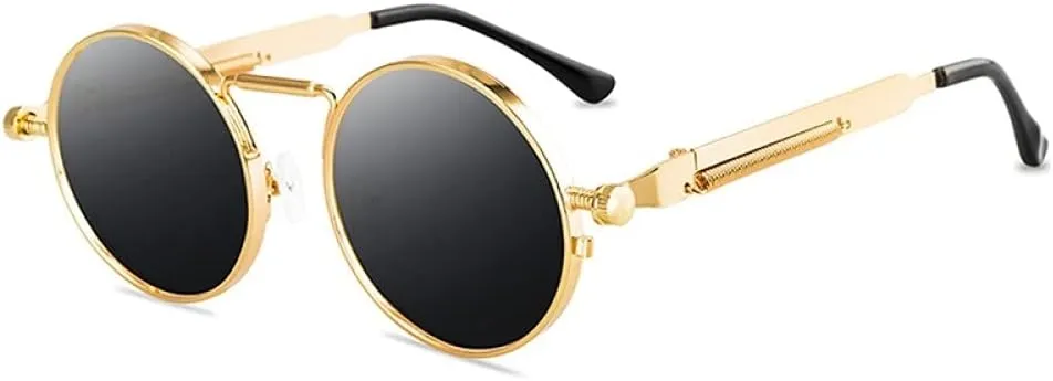 Vintage Punk Style Sunglasses Men Retro Round Metal Frame Women Sun Glasses Fashion Eyewear Gafas sol mujer UV400