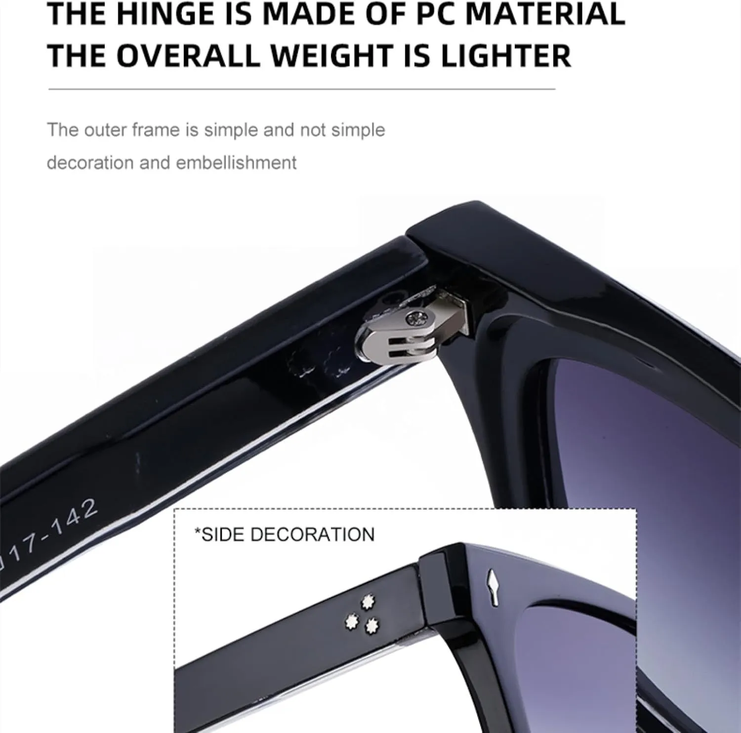 Vintage Sunglasses for Men Luxury Retro Thick