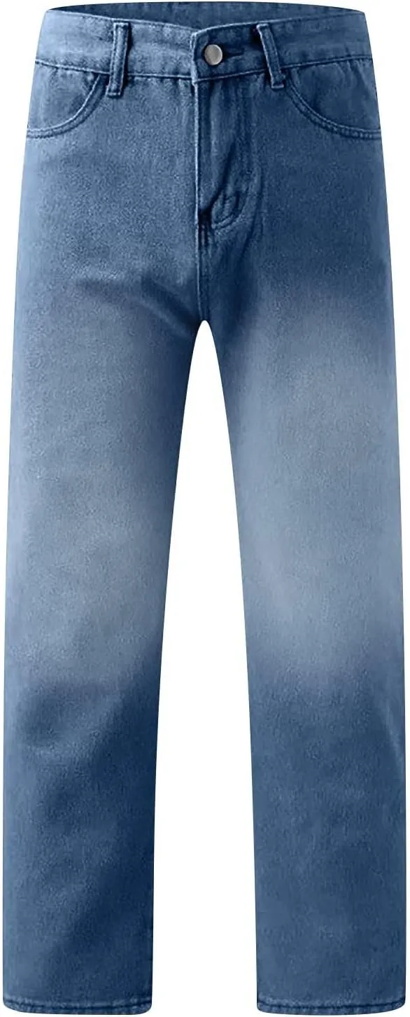 Wide Leg Jeans Women Boyfriend Low Rise Baggy Jeans Y2k Straight Leg Jeans Trendy Denim Pants Trousers