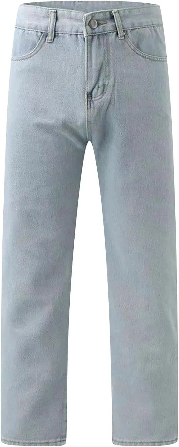 Wide Leg Jeans Women Boyfriend Low Rise Baggy Jeans Y2k Straight Leg Jeans Trendy Denim Pants Trousers