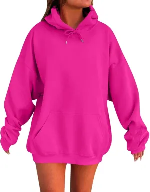Women Hoodies Dress Long Sleeve Tunic Dress Striped Hooded Sweatshirts Dress Casual Oversized Sweatshirts with Pocket
