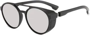 Women Retro Steam Punk Style Round Metal Frame Colorful Mirror Lens Sun Glasses Eyewear Vintage Men Sunglasses