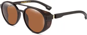 Women Retro Steam Punk Style Round Metal Frame Colorful Mirror Lens Sun Glasses Eyewear Vintage Men Sunglasses