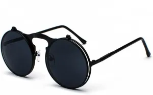 Women Retro Steam Punk Style Round Metal Frame Colorful Mirror Lens Sun Glasses Eyewear Vintage Men Sunglasses