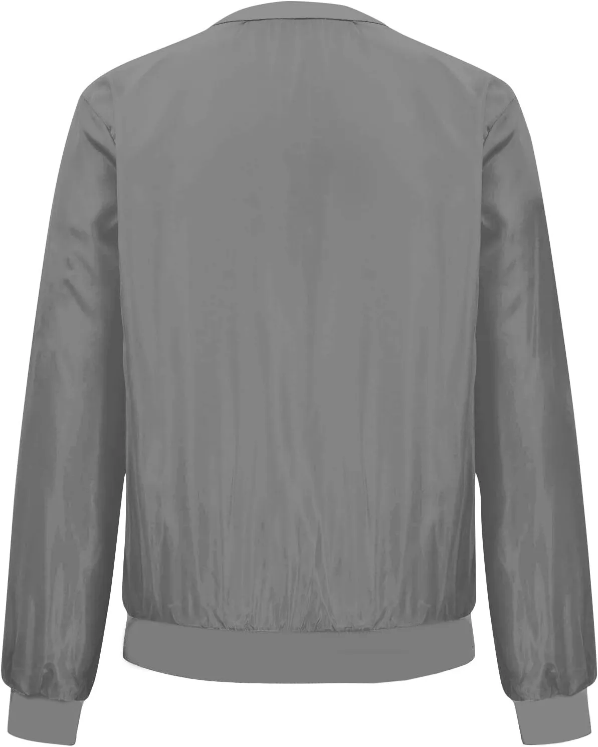 Women's Bomber Jacket Trendy Zip Up Lightweight Windbreaker Jacket Casual Fall Jackets for Women with Pocket