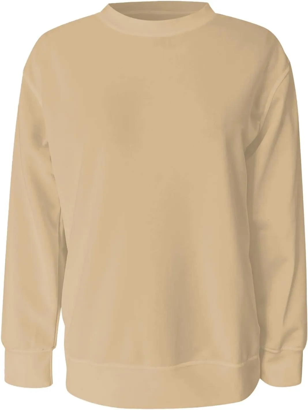 Women'S Crewneck Sweatshirts No Hood Fall Long Sleeve Shirts Dressy Casual Gradient Color Sweatshirts Pullover Cute