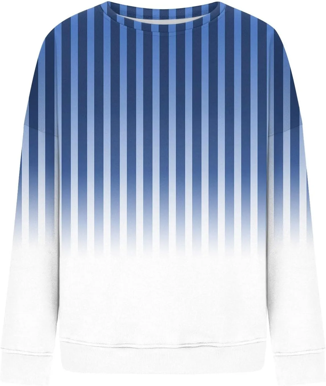 Womens Fall Sweatshirts Dressy Casual Crewneck Striped Color Block Pullover Lightweight Crop Sweatshirts Winter Tops