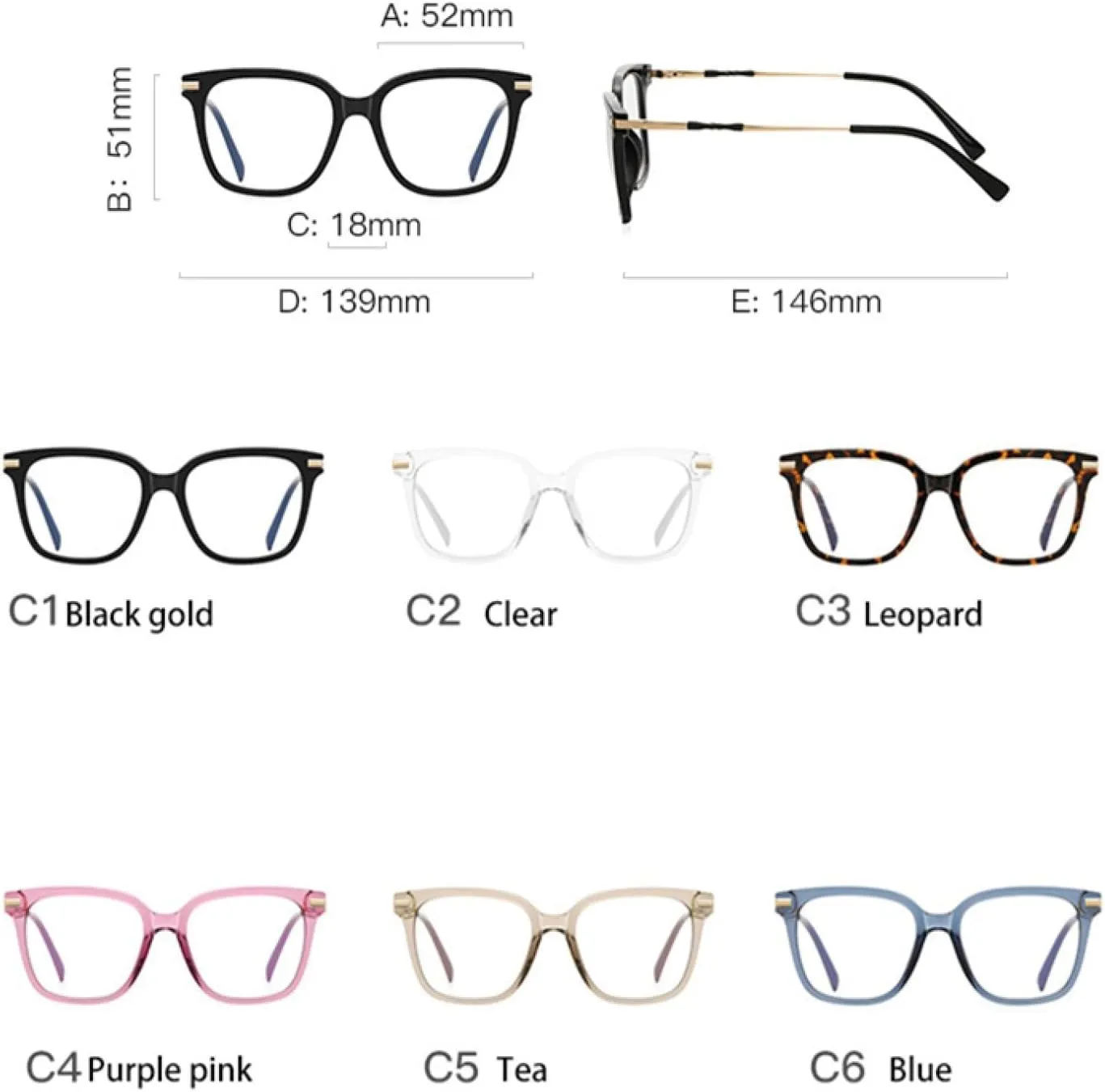 Women's Glasses Retro Luxury