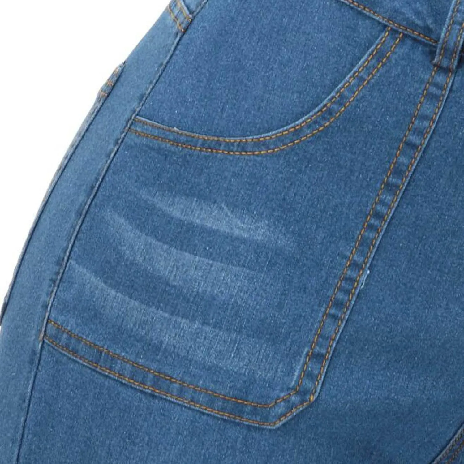 Women's High Waisted Jeans Distressed Stretch Jeans Ladies Ripped Butt Lift Pants Denim Flare Pencil Jeans