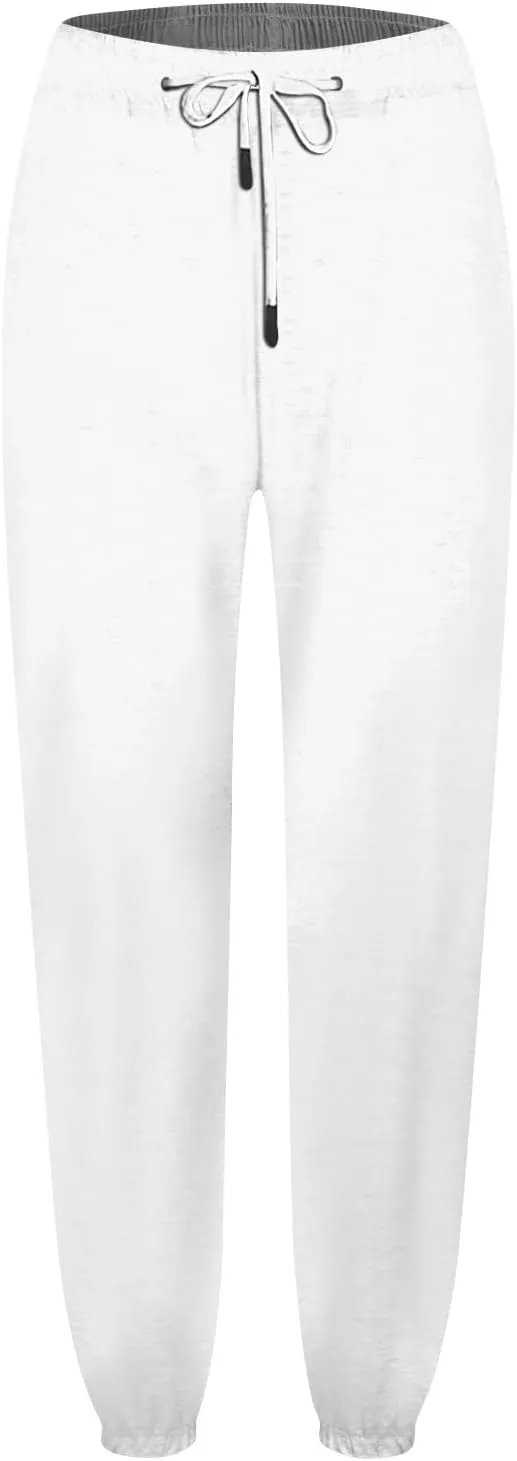 Women's High Waisted Jeans Fashion Solid Colour Casual Drawstring Elastic Waist Trousers Jeans, S-3XL