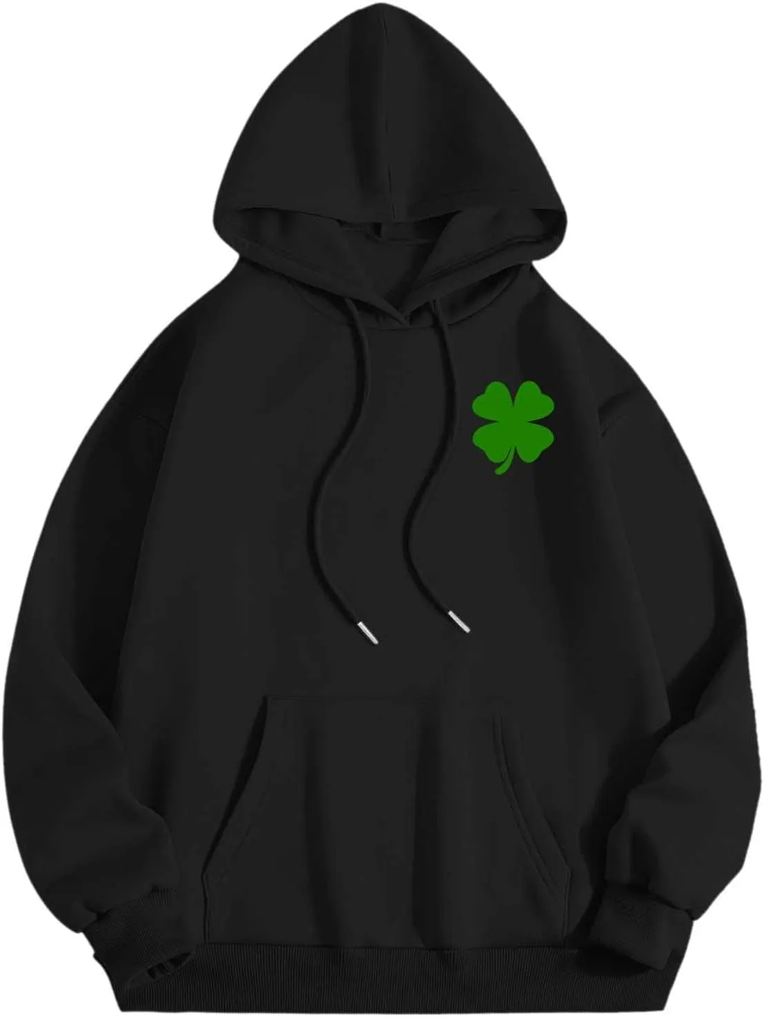 Women's Hoodies Heart Print Graphic Long Sleeve Oversized Sweatshirts Drawstring Pullover Top with Pockets