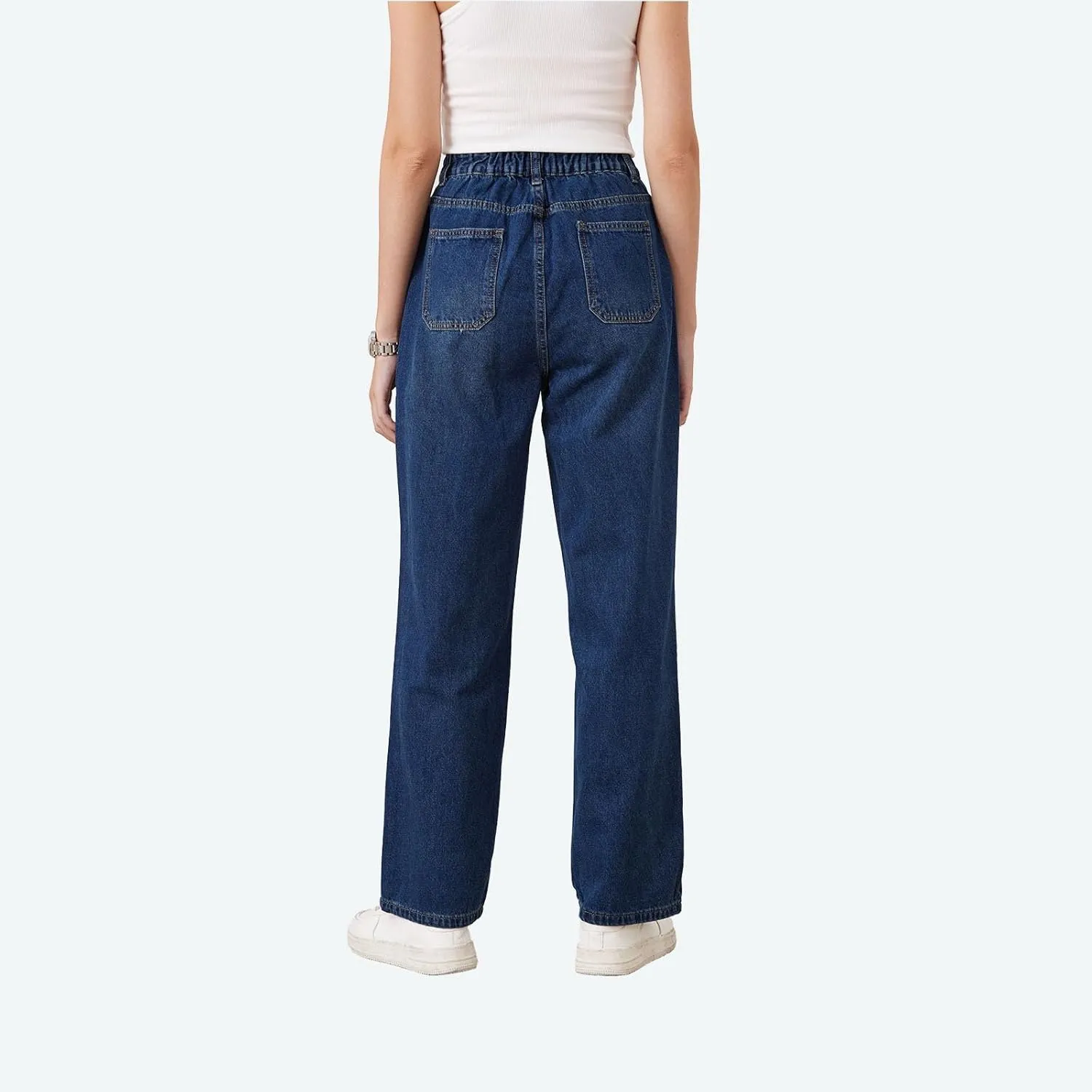 Womens Jeans Baggy Jeans Casual Wide Leg Pants Jeans Boyfriend Jeans High Waist Baggy Plus Size Distressed Y2K Streetwear